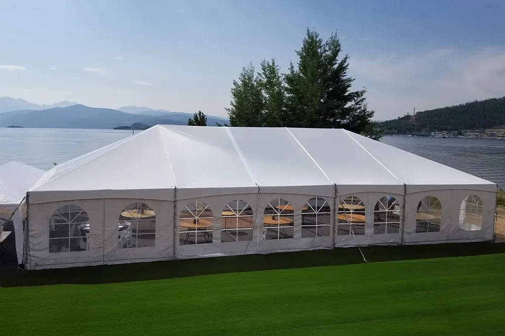 30' x 50' ( 9m x 15m ) Traditional Peg & Pole Tent